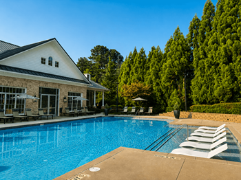 Resort-style saltwater swimming pool with a sunning ledge